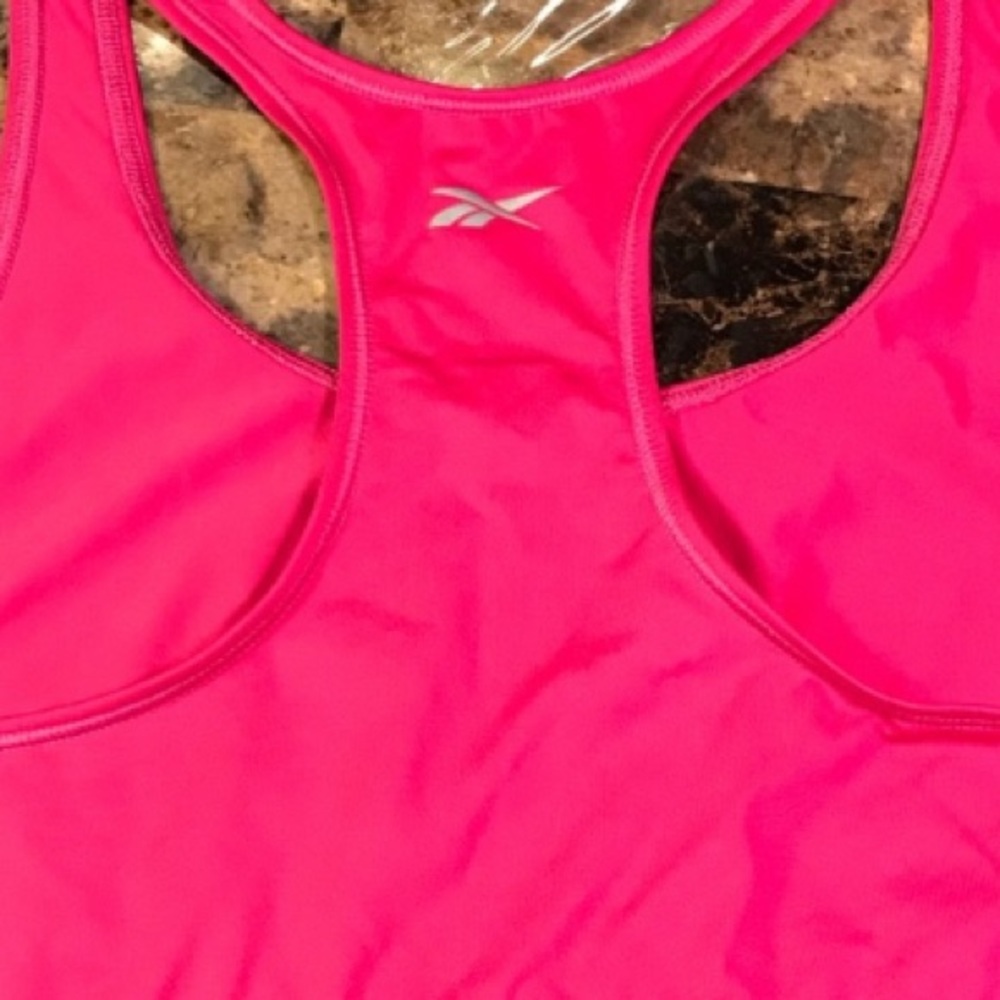 Reebok sports bra Large EUC pink racerback - Picture 13 of 13